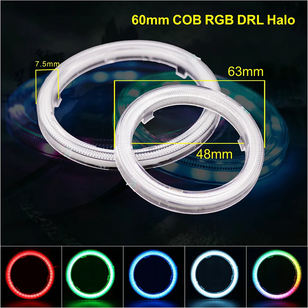 Car Headlight COB Angel Eyes Halo Rings Daytime Running Lights Fog Lights Retrofit Accessories COB Halo Rings Fog Lights COB LED