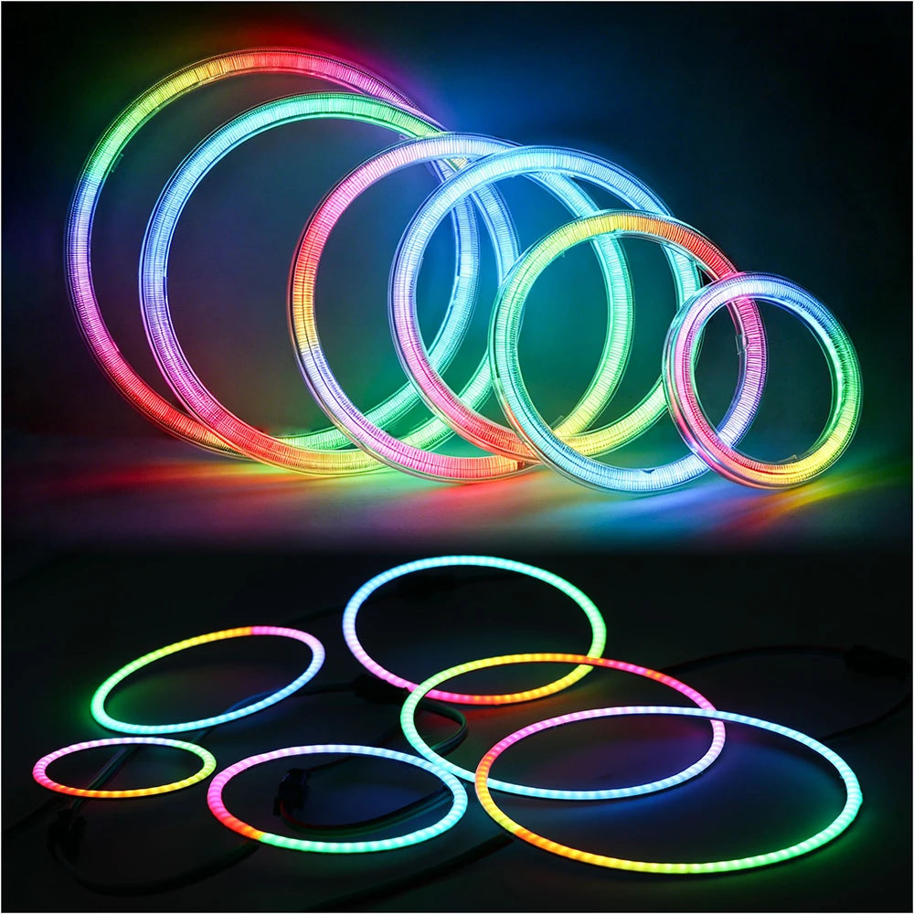 Car Headlight COB Angel Eyes Halo Rings Daytime Running Lights Fog Lights Retrofit Accessories COB Halo Rings Fog Lights COB LED