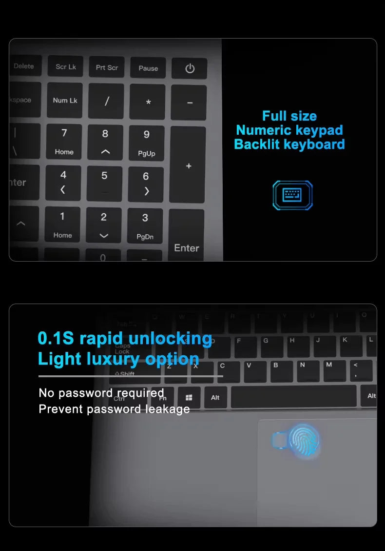 2026 15.6 Inch Gaming Laptop Intel Core i9 10980HK 32GB RAM 2TB SSD Win 11 Pro Fingerprint Unlock Backlit Keyboard Computer  PC