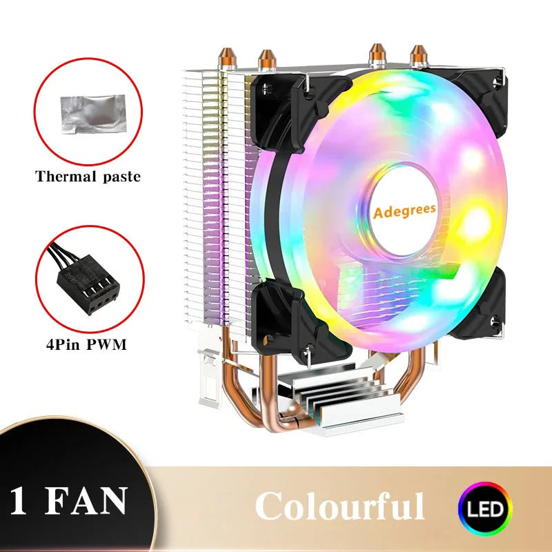CPU Air Cooler X79 X99 3Pin PWM 4Pin Quiet Processor Cooling Fan For Intel LGA 1151 1155 1200 1700 2011 AMD AM3 AM4 PC Radiator
