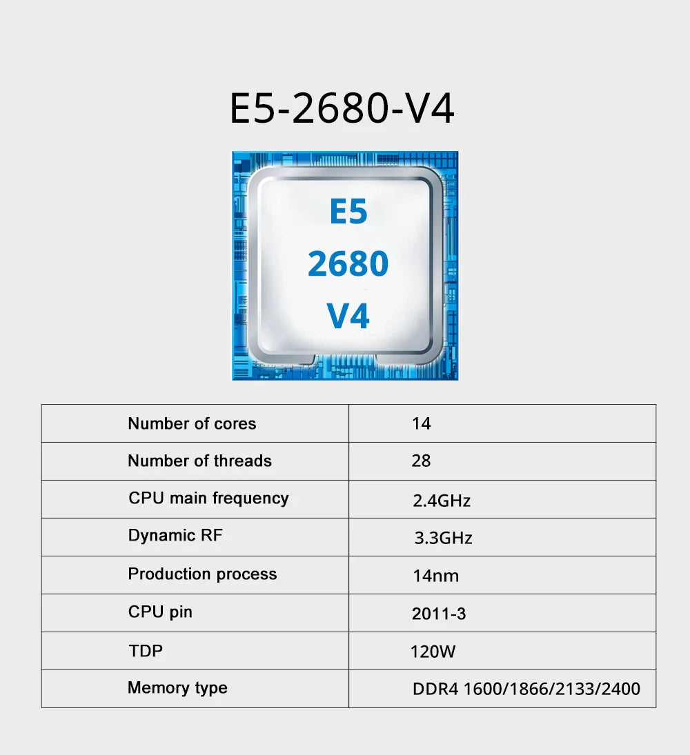 MOUGOL X99 Motherboard Kit with Intel Xeon E5 2680 V4 & DDR4 8Gx2 2133MHz Dual Channel RAM M.2 NVME for Desktop Gaming Computer