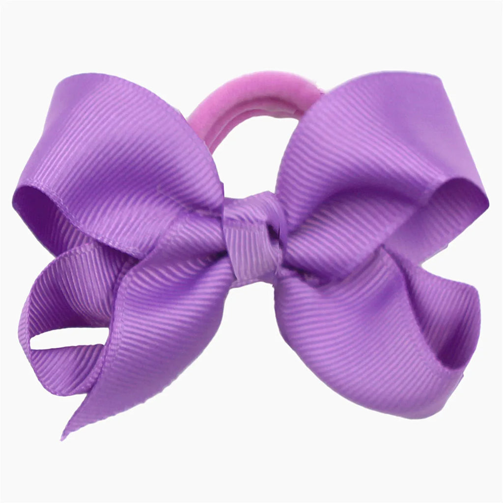 Cute Baby Girls Hair Bows Hair Ties Kids Hair Bands 3inch Bows Ponytail Holder Ties Children Kids Hair Accessories