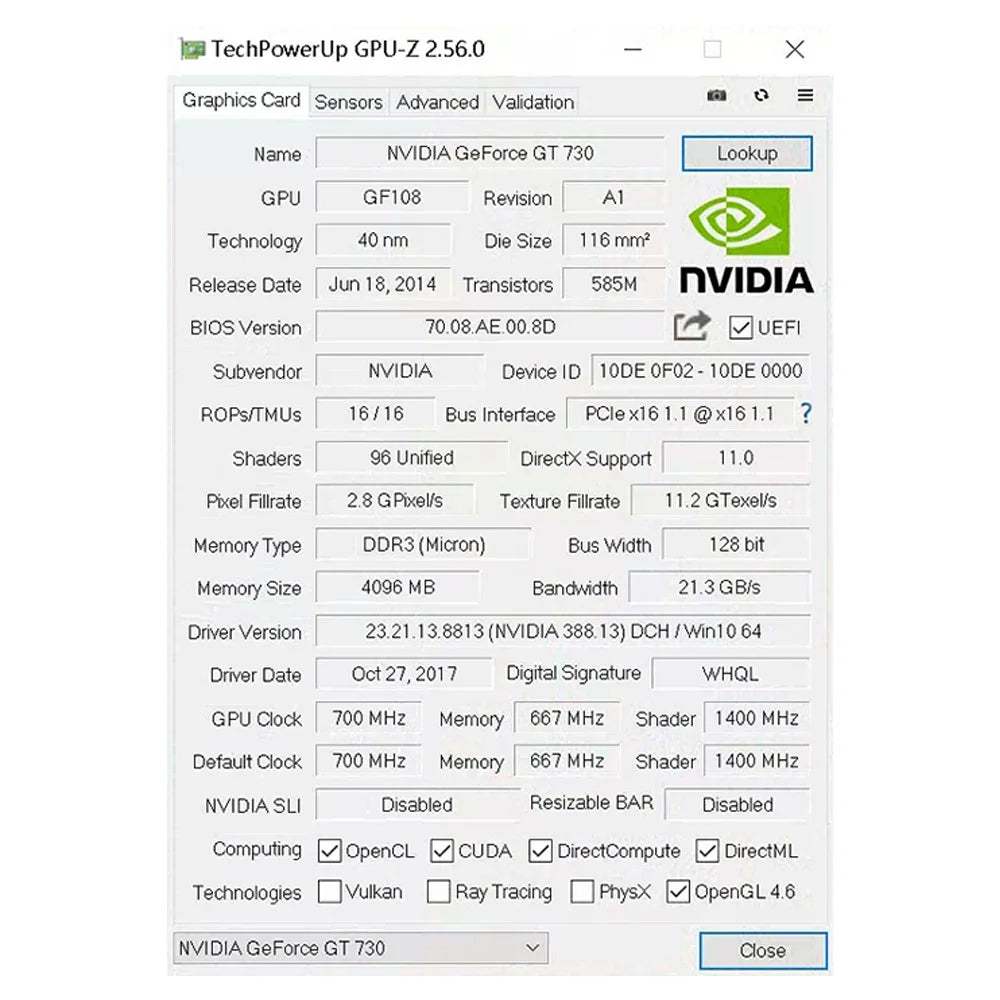 Graphics Cards SOYO NVIDIA GT730 4G GDDR3 128bit Video Card HDMI+DP+DVI For Desktop Gaming Computer Components GPU GT 730