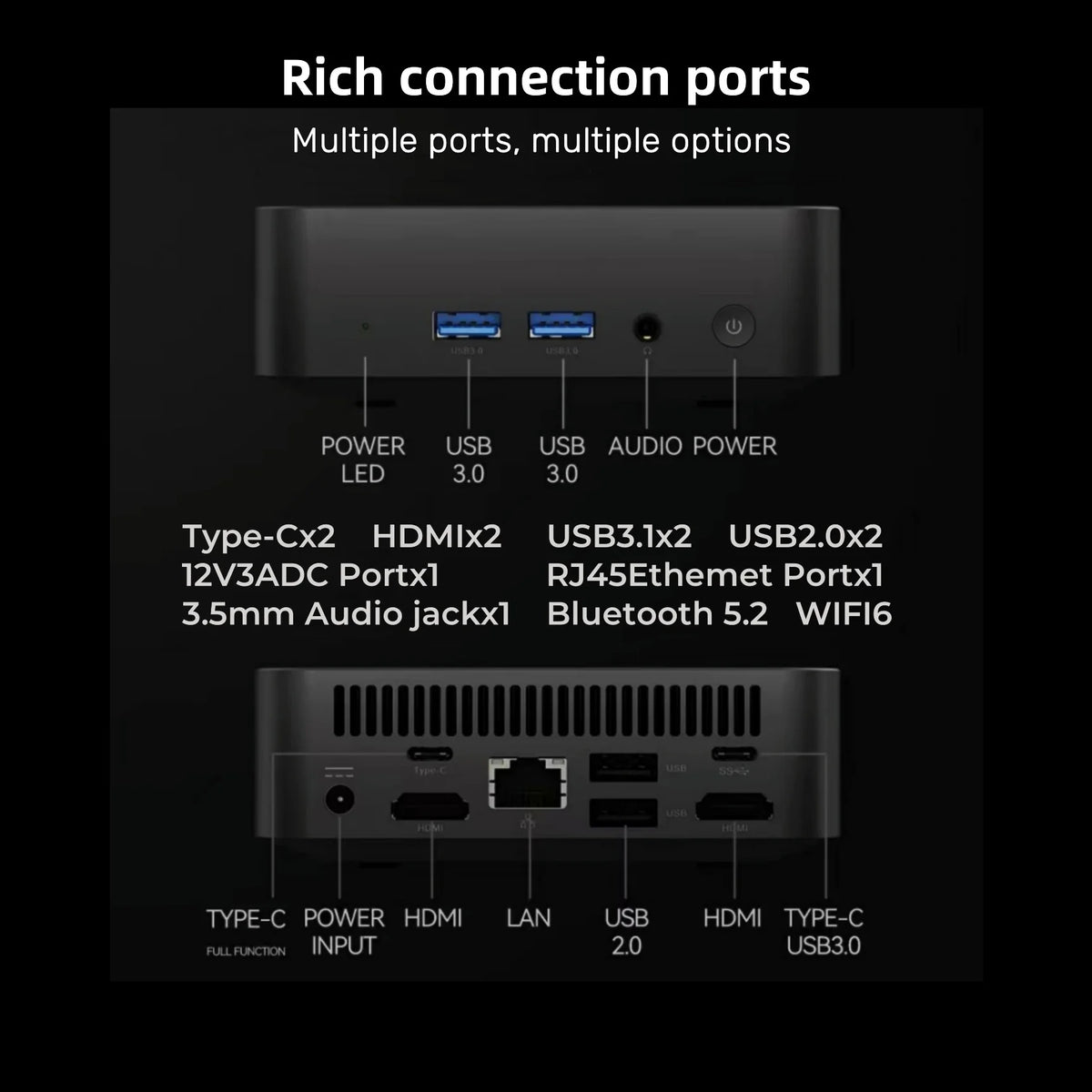 Windows 11 MiniPC Intel Core i9 10980HK Intel N150 16GB 32GB RAM WIFI6 BT5.2 4K 1TB 2TB SSD 1000Mbps Protable Gaming Computer PC