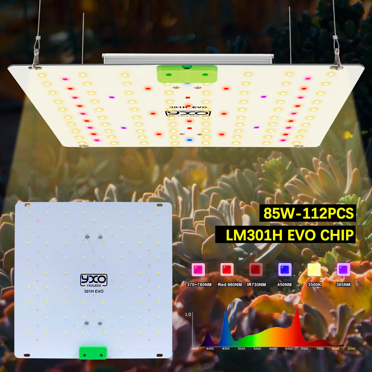Super Bright Sam-ung Quantum Dot LM301H EVO Dimmable 85W 180W LED Plant Growth Light for Indoor Gardening And Agriculture