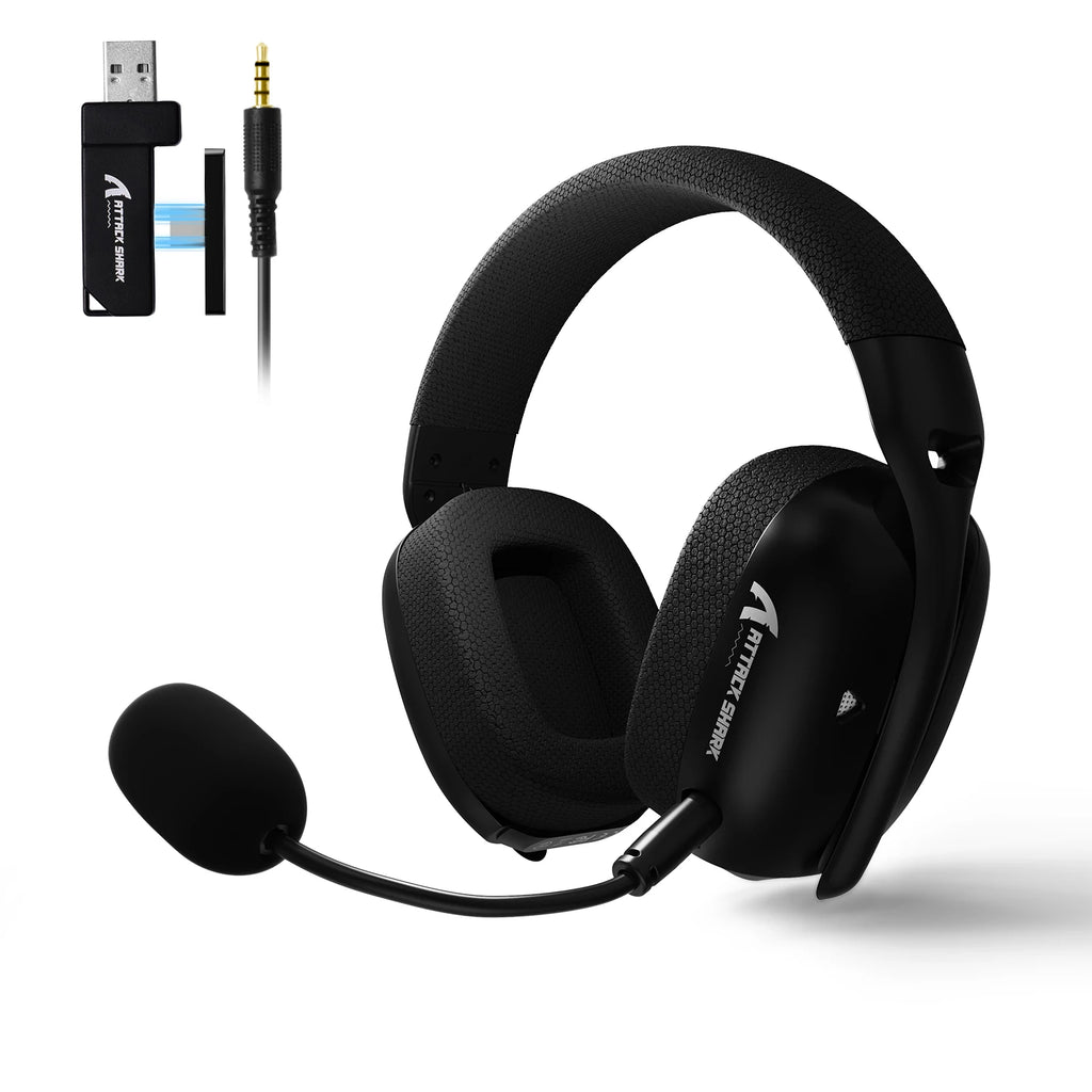 ATTACK SHARK L80PRO 3-IN-1 Gaming Headset can make more stable connection & low-latency,dual microphone design ,40mm