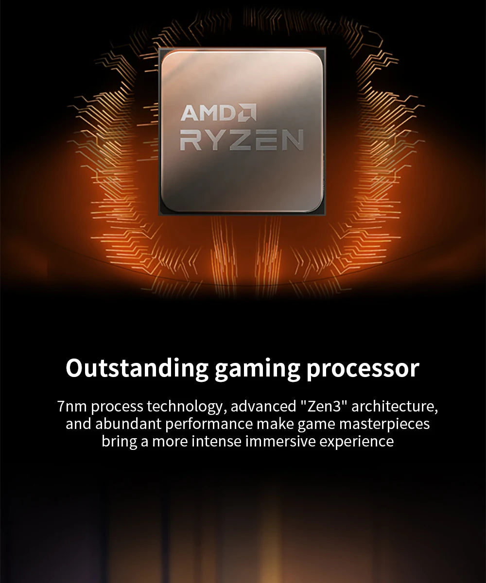 AMD Ryzen 7 5700X CPU AMD R7 5700X Processor Up to 4.6GHz 8-Core 16-Thread Socket AM4 Desktop Gaming CPU for PC Gamer