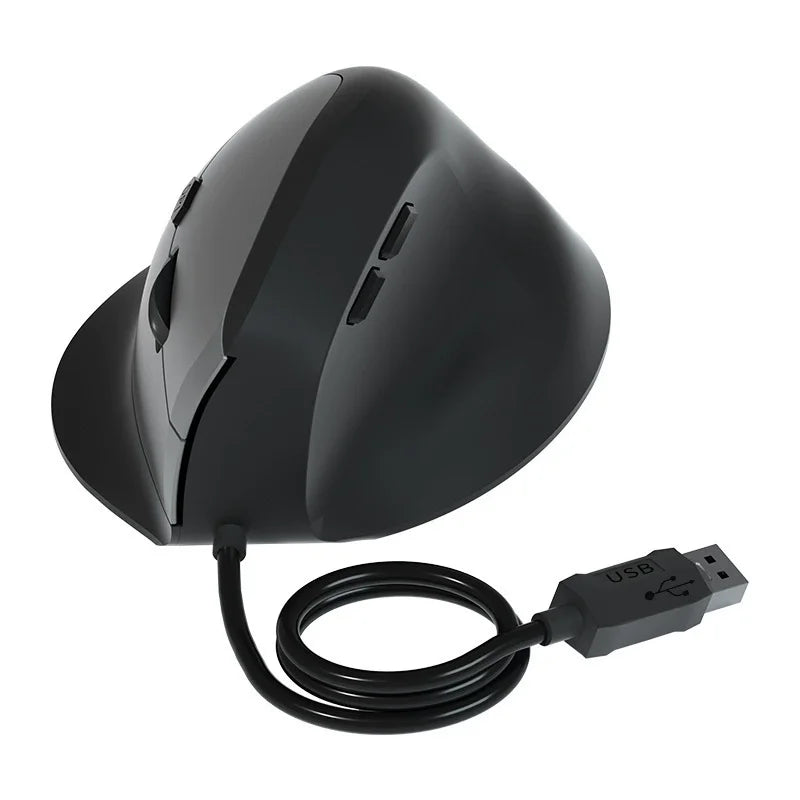 Mouse Wired Vertical Mouse Ergonomic Rechargeable 3200DPI Optional Portable Gaming Mouse for Mac Laptop PC Computer
