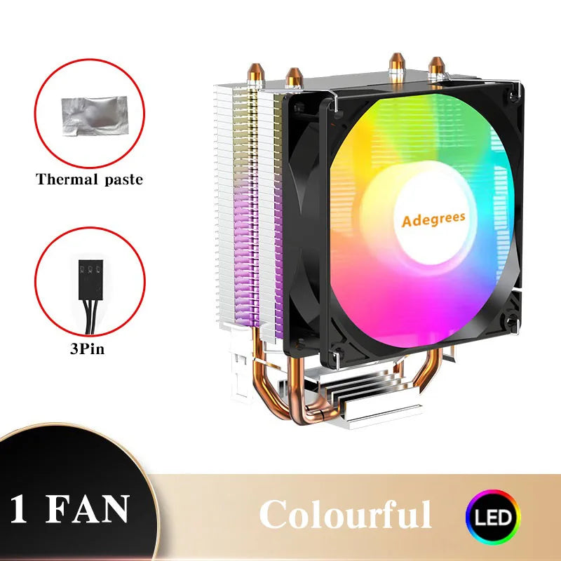 CPU Air Cooler X79 X99 3Pin PWM 4Pin Quiet Processor Cooling Fan For Intel LGA 1151 1155 1200 1700 2011 AMD AM3 AM4 PC Radiator