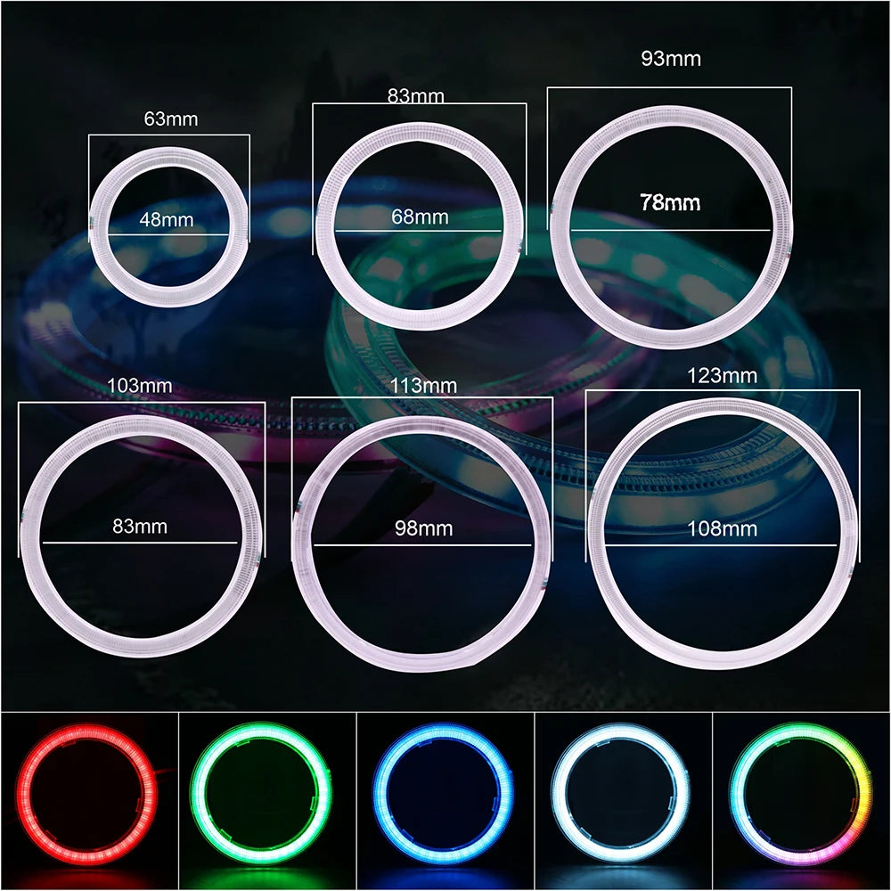 Car Headlight COB Angel Eyes Halo Rings Daytime Running Lights Fog Lights Retrofit Accessories COB Halo Rings Fog Lights COB LED