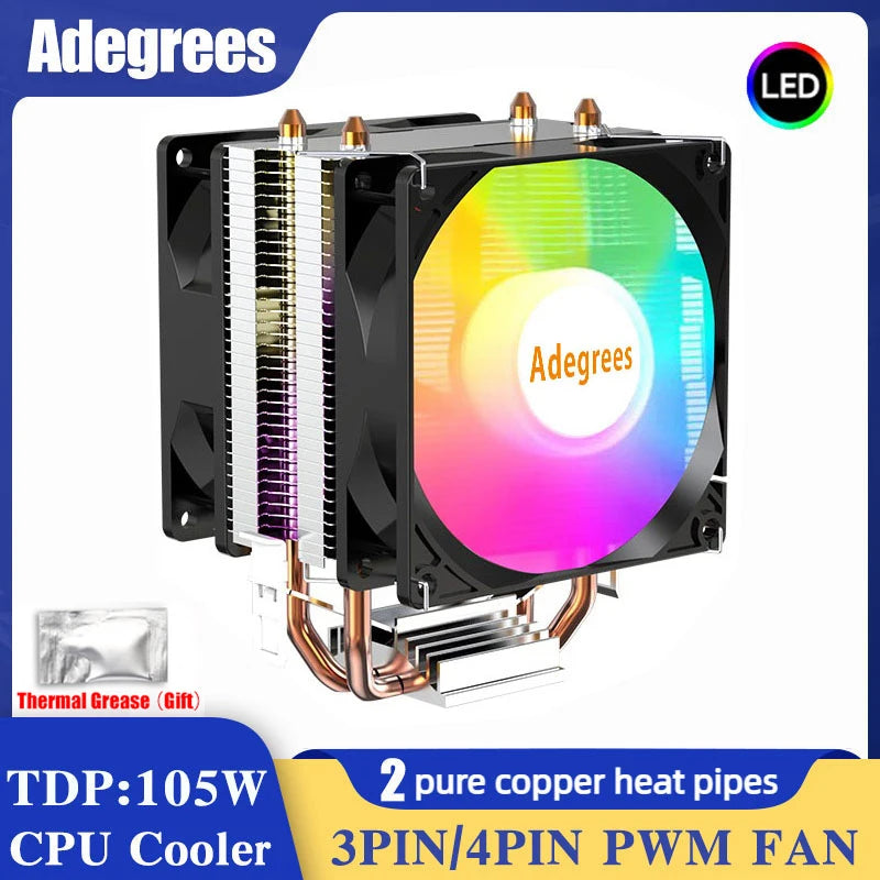 CPU Air Cooler X79 X99 3Pin PWM 4Pin Quiet Processor Cooling Fan For Intel LGA 1151 1155 1200 1700 2011 AMD AM3 AM4 PC Radiator