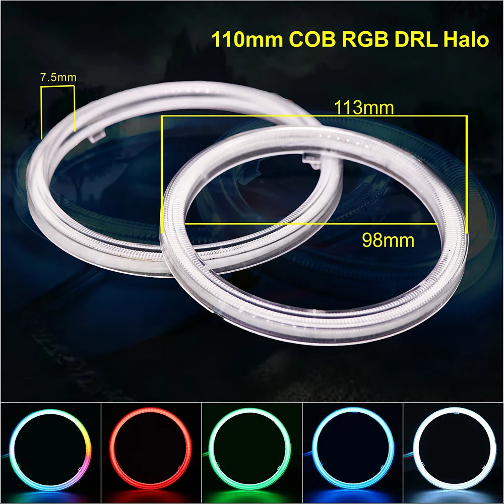Car Headlight COB Angel Eyes Halo Rings Daytime Running Lights Fog Lights Retrofit Accessories COB Halo Rings Fog Lights COB LED
