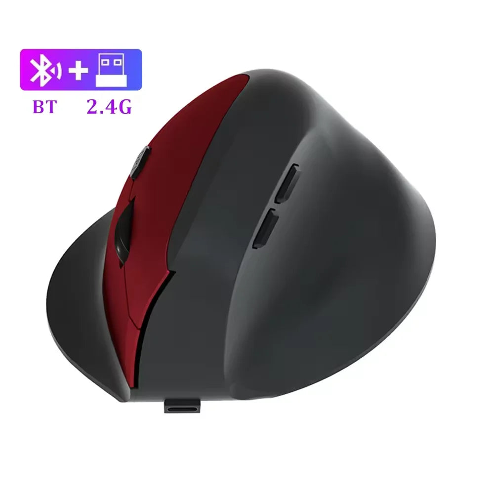Mouse Wired Vertical Mouse Ergonomic Rechargeable 3200DPI Optional Portable Gaming Mouse for Mac Laptop PC Computer