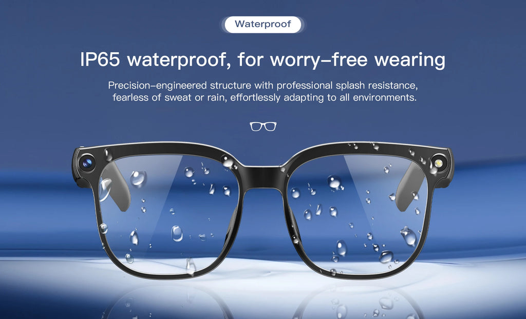 Smart AI Glasses 1080P HD Camera Video Recorder Bluetooth 5.4 Wireless Audio Headphones IP65 Waterproof Sport Men Women Eyewear