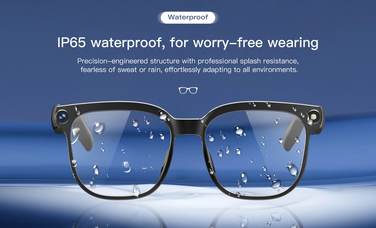 Smart AI Glasses 1080P HD Camera Video Recorder Bluetooth 5.4 Wireless Audio Headphones IP65 Waterproof Sport Men Women Eyewear
