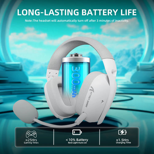 ATTACK SHARK L80PRO 3-IN-1 Gaming Headset can make more stable connection & low-latency,dual microphone design ,40mm