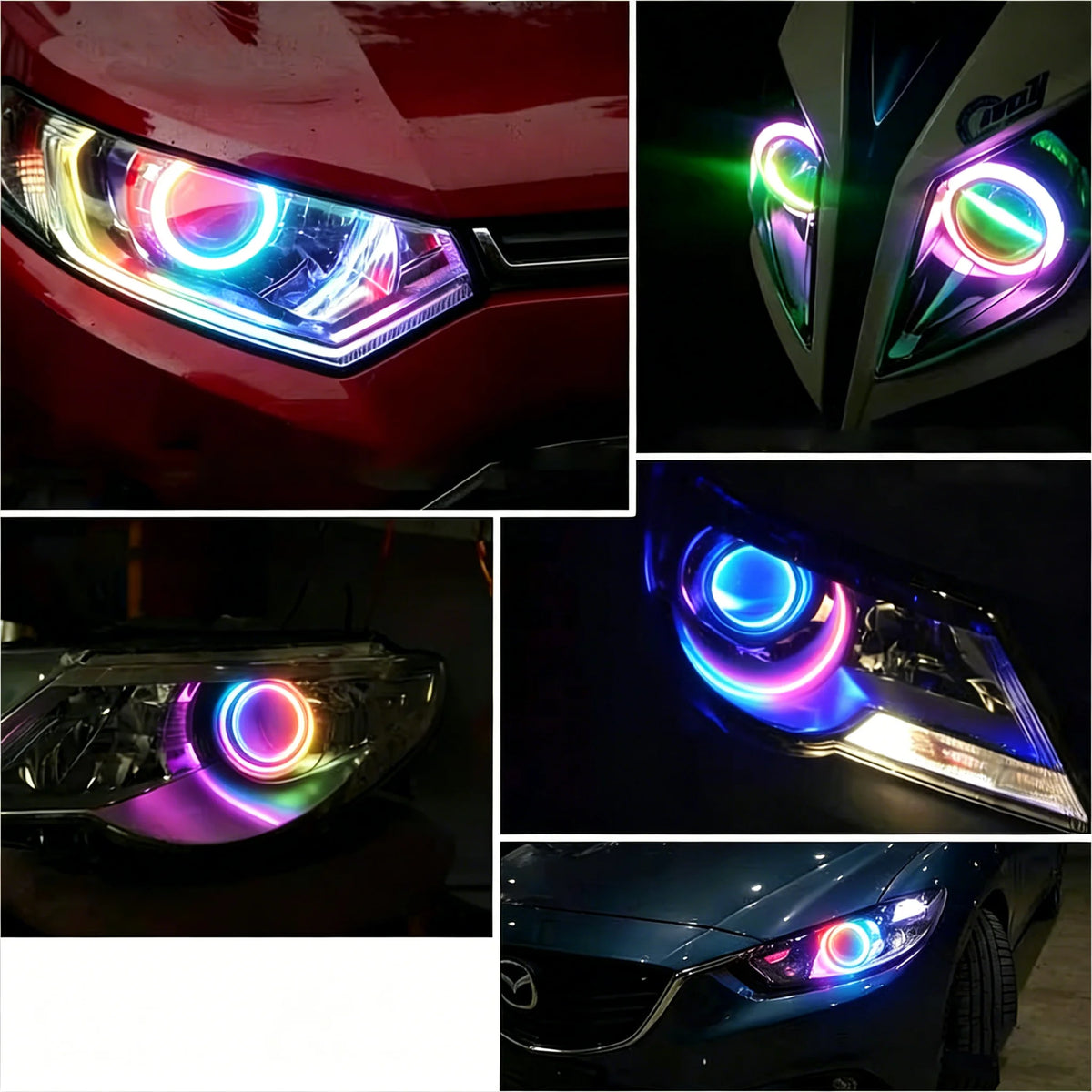 Car Headlight COB Angel Eyes Halo Rings Daytime Running Lights Fog Lights Retrofit Accessories COB Halo Rings Fog Lights COB LED