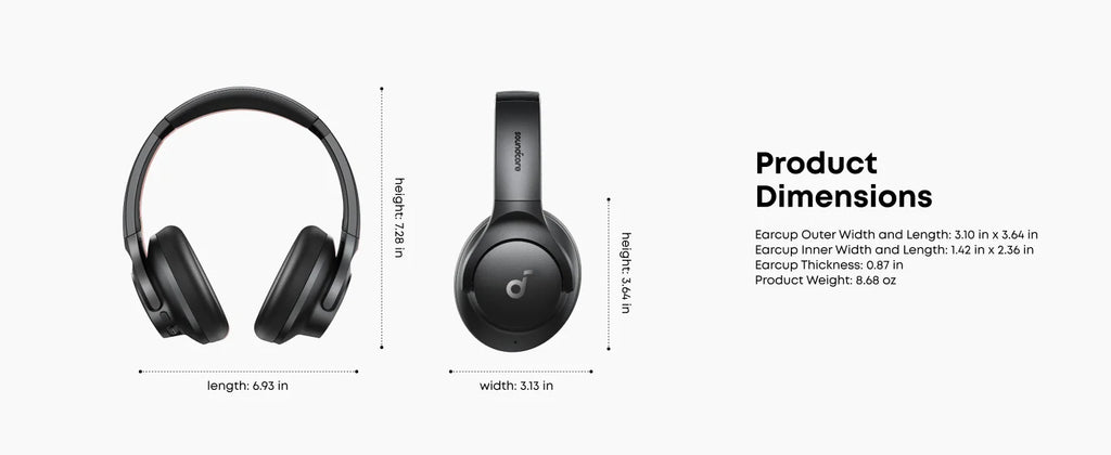 Soundcore by Anker Q20i Hybrid Active Noise Cancelling Headphones, Wireless Over-Ear Bluetooth, 40H ANC Playtime, Hi-Res Audio
