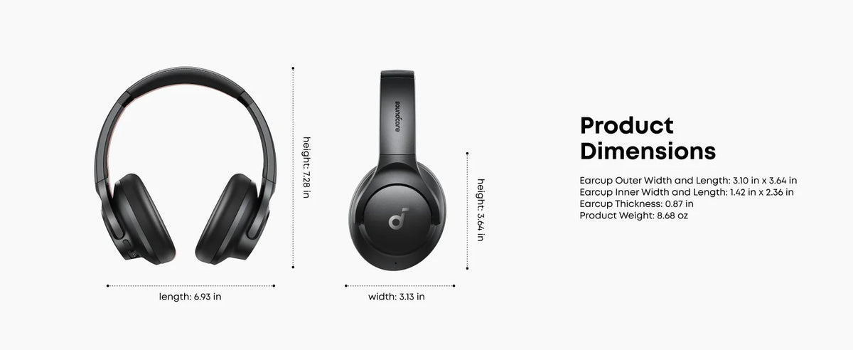 Soundcore by Anker Q20i Hybrid Active Noise Cancelling Headphones, Wireless Over-Ear Bluetooth, 40H ANC Playtime, Hi-Res Audio