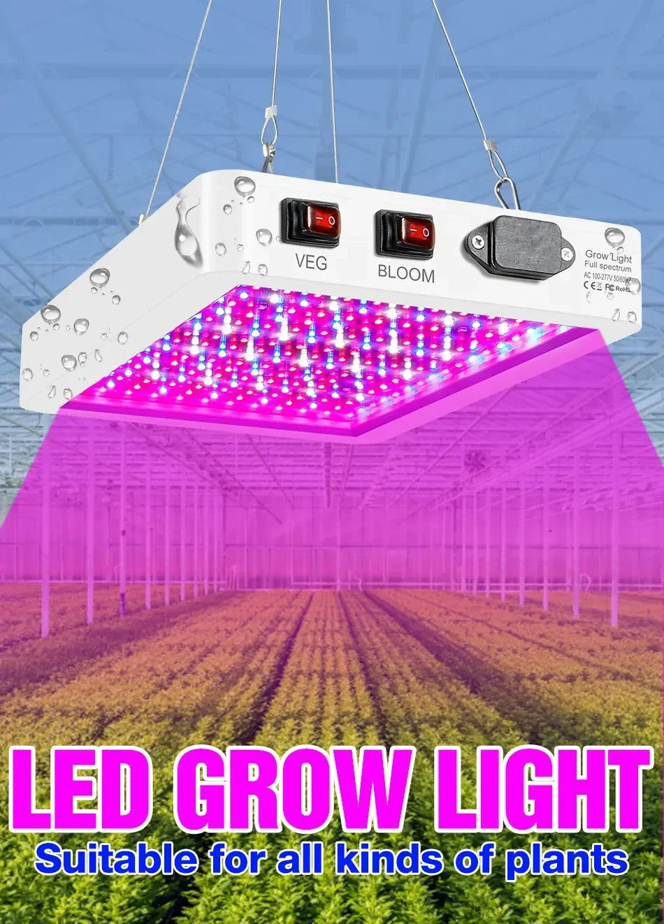 Newest 4000/5000W Full Spectrum LED Growing Light IP65 Plant Bulbs Hydroponic Lamp Greenhouse Lamps Flower Growth Lighting Box