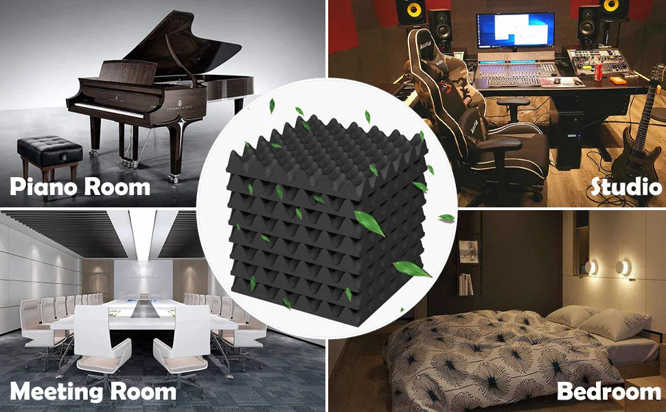 1Pc Soundproofing Cotton Self Adhesive Wall Sticker with Sound-absorbing Cotton Super Strong Sound-absorbing Material for Walls