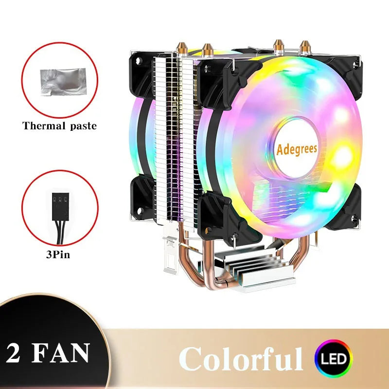 CPU Air Cooler X79 X99 3Pin PWM 4Pin Quiet Processor Cooling Fan For Intel LGA 1151 1155 1200 1700 2011 AMD AM3 AM4 PC Radiator
