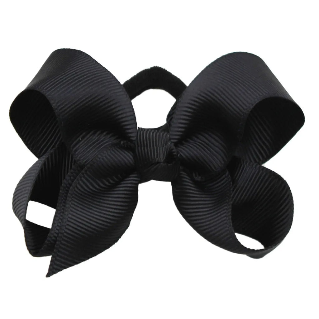 Cute Baby Girls Hair Bows Hair Ties Kids Hair Bands 3inch Bows Ponytail Holder Ties Children Kids Hair Accessories