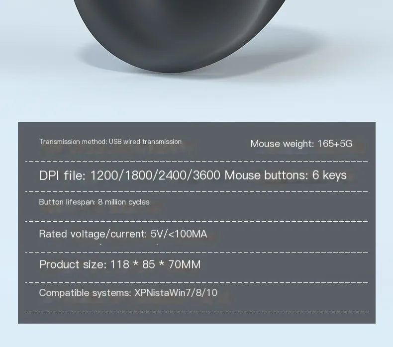 Mouse Wired Vertical Mouse Ergonomic Rechargeable 3200DPI Optional Portable Gaming Mouse for Mac Laptop PC Computer