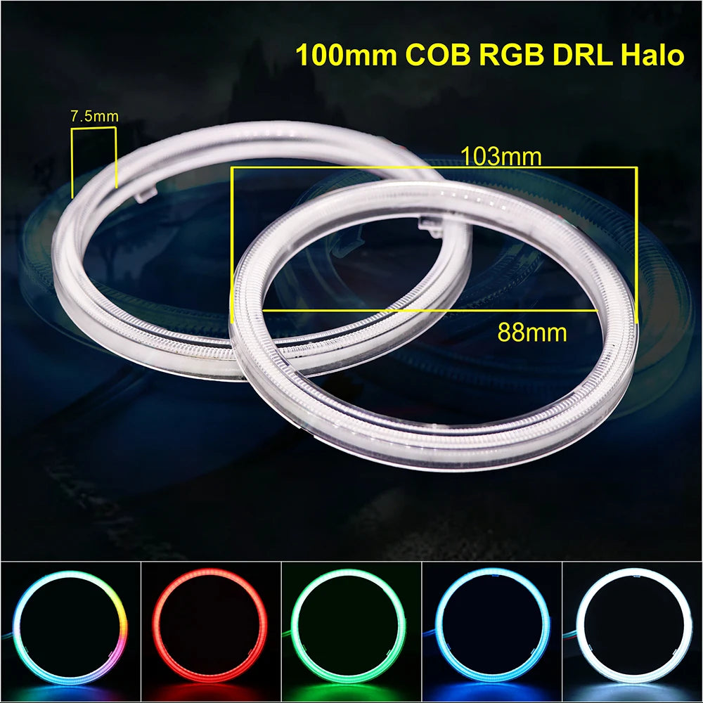 Car Headlight COB Angel Eyes Halo Rings Daytime Running Lights Fog Lights Retrofit Accessories COB Halo Rings Fog Lights COB LED