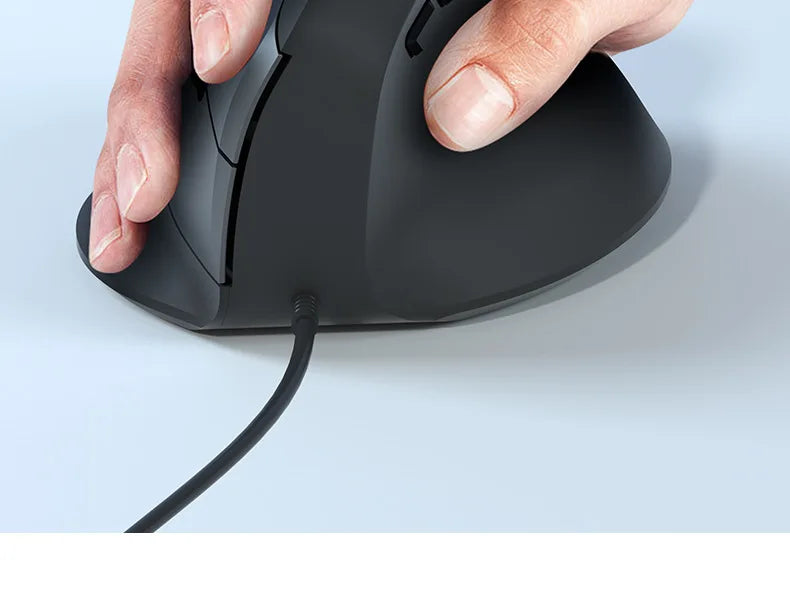 Mouse Wired Vertical Mouse Ergonomic Rechargeable 3200DPI Optional Portable Gaming Mouse for Mac Laptop PC Computer
