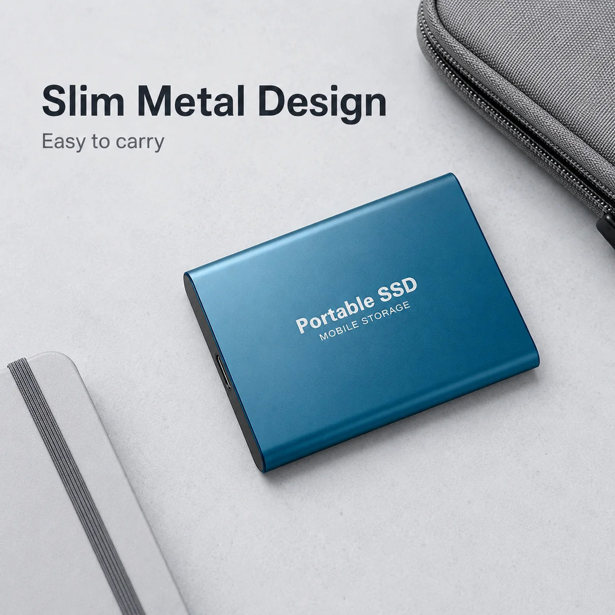 Portable SSD Drive USB Type-C for Computer File Backup