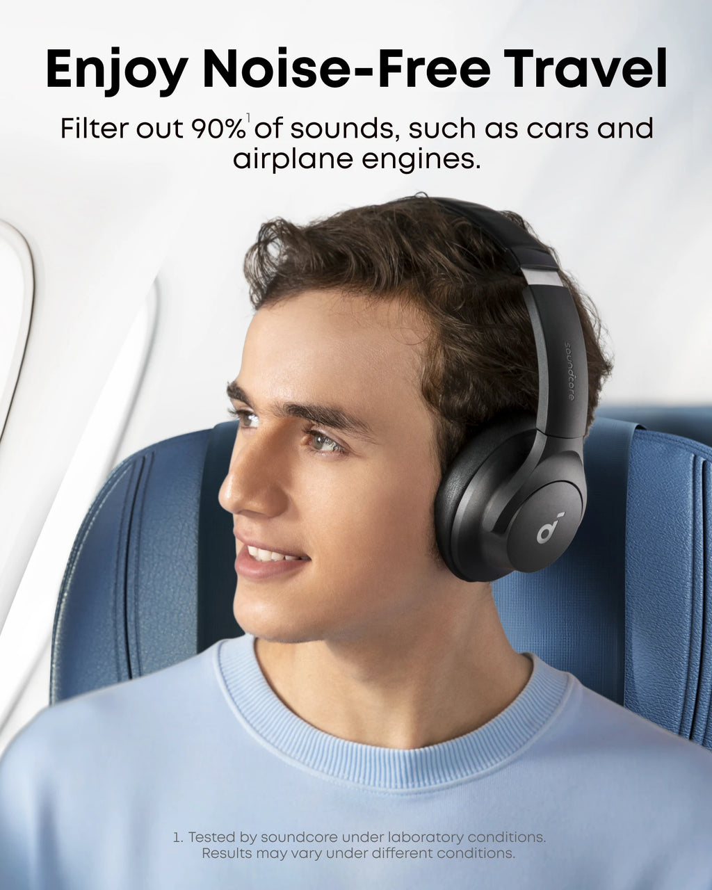 Soundcore by Anker Q20i Hybrid Active Noise Cancelling Headphones, Wireless Over-Ear Bluetooth, 40H ANC Playtime, Hi-Res Audio