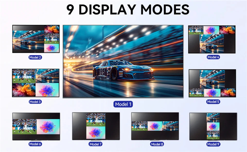 Navceker 4K HDMI-compatible Multiviewer 4x1 Quad Screen Multi Viewer 4 in 1 out Seamless HDMI Switcher with Remote for TV Laptop