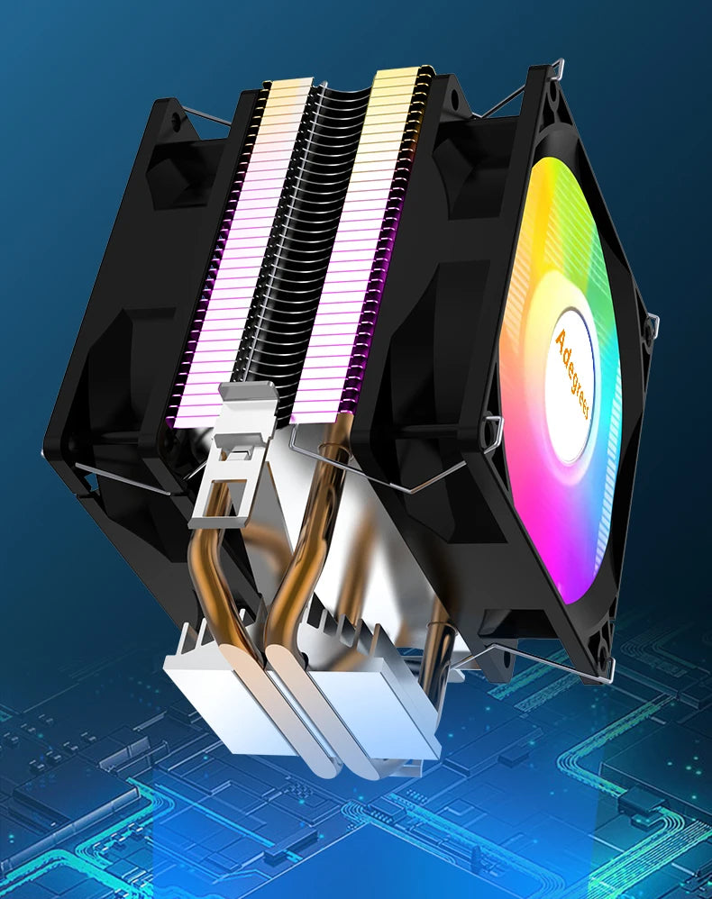 CPU Air Cooler X79 X99 3Pin PWM 4Pin Quiet Processor Cooling Fan For Intel LGA 1151 1155 1200 1700 2011 AMD AM3 AM4 PC Radiator