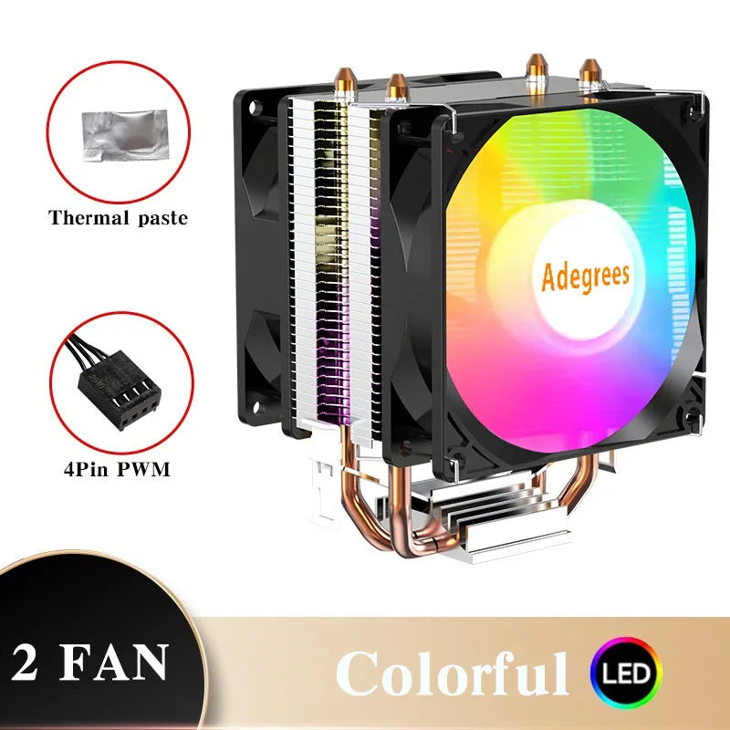 CPU Air Cooler X79 X99 3Pin PWM 4Pin Quiet Processor Cooling Fan For Intel LGA 1151 1155 1200 1700 2011 AMD AM3 AM4 PC Radiator