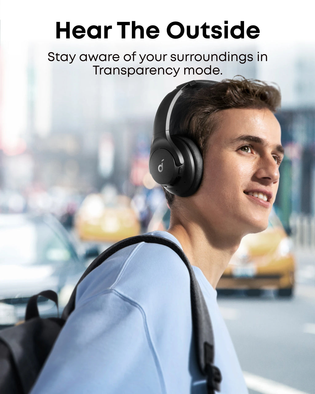 Soundcore by Anker Q20i Hybrid Active Noise Cancelling Headphones, Wireless Over-Ear Bluetooth, 40H ANC Playtime, Hi-Res Audio