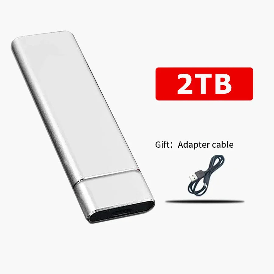 Hard Drive 2TB High-speed External SSD Portable SSD USB3.0 Solid State Disk Backup Storage for Mac/Laptop