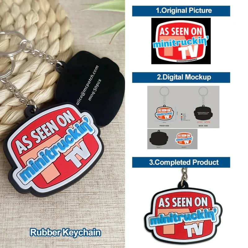 Custom PVC Keychains Customize Soft Rubber Keychain with Design&Logo DIY Silicone Key Personalized Durable PVC Key Chain for Key