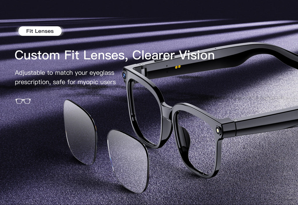 Smart AI Glasses 1080P HD Camera Video Recorder Bluetooth 5.4 Wireless Audio Headphones IP65 Waterproof Sport Men Women Eyewear