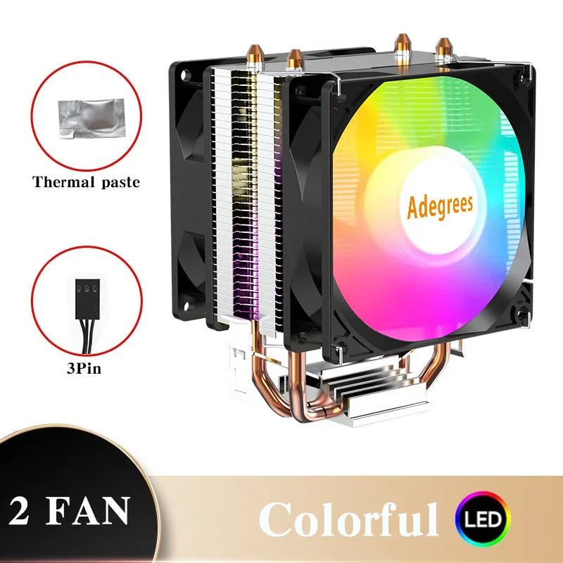 CPU Air Cooler X79 X99 3Pin PWM 4Pin Quiet Processor Cooling Fan For Intel LGA 1151 1155 1200 1700 2011 AMD AM3 AM4 PC Radiator