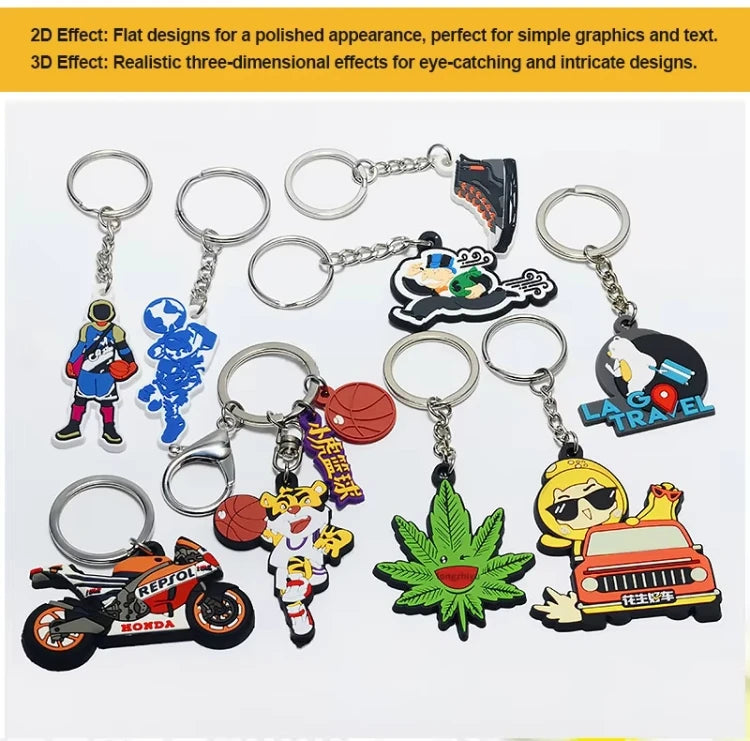 Custom PVC Keychains Customize Soft Rubber Keychain with Design&Logo DIY Silicone Key Personalized Durable PVC Key Chain for Key
