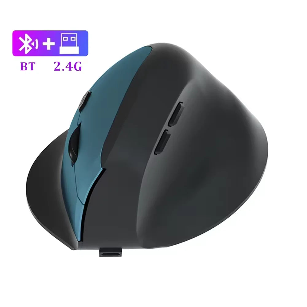 Mouse Wired Vertical Mouse Ergonomic Rechargeable 3200DPI Optional Portable Gaming Mouse for Mac Laptop PC Computer