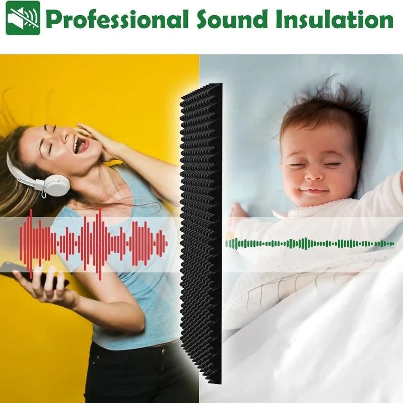 1Pc Soundproofing Cotton Self Adhesive Wall Sticker with Sound-absorbing Cotton Super Strong Sound-absorbing Material for Walls