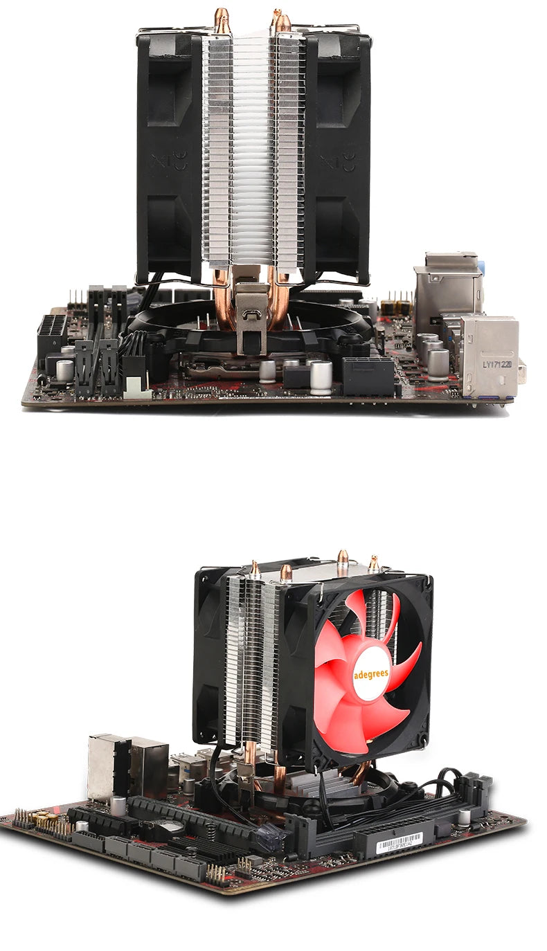 CPU Air Cooler X79 X99 3Pin PWM 4Pin Quiet Processor Cooling Fan For Intel LGA 1151 1155 1200 1700 2011 AMD AM3 AM4 PC Radiator