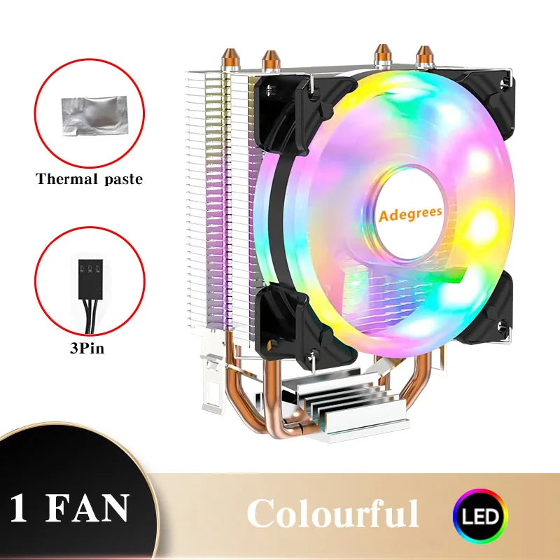 CPU Air Cooler X79 X99 3Pin PWM 4Pin Quiet Processor Cooling Fan For Intel LGA 1151 1155 1200 1700 2011 AMD AM3 AM4 PC Radiator