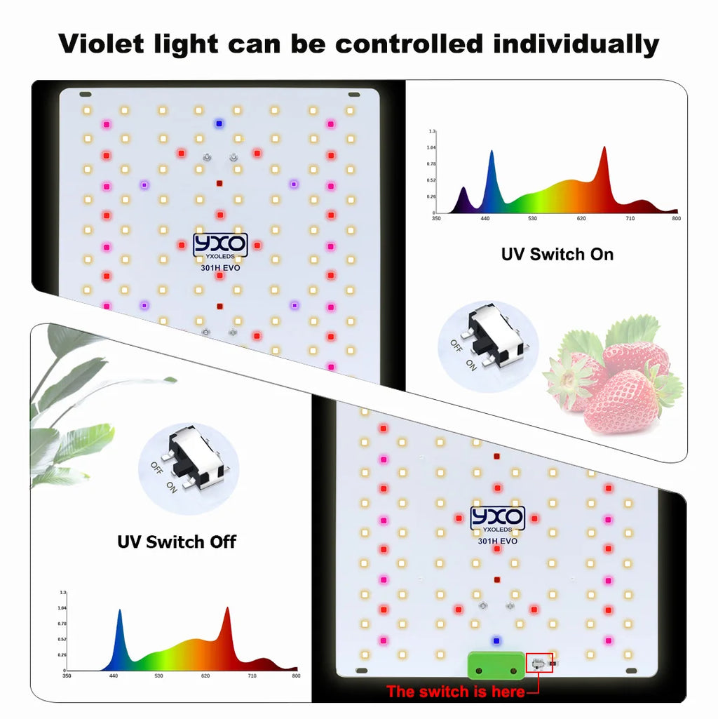 Super Bright Sam-ung Quantum Dot LM301H EVO Dimmable 85W 180W LED Plant Growth Light for Indoor Gardening And Agriculture