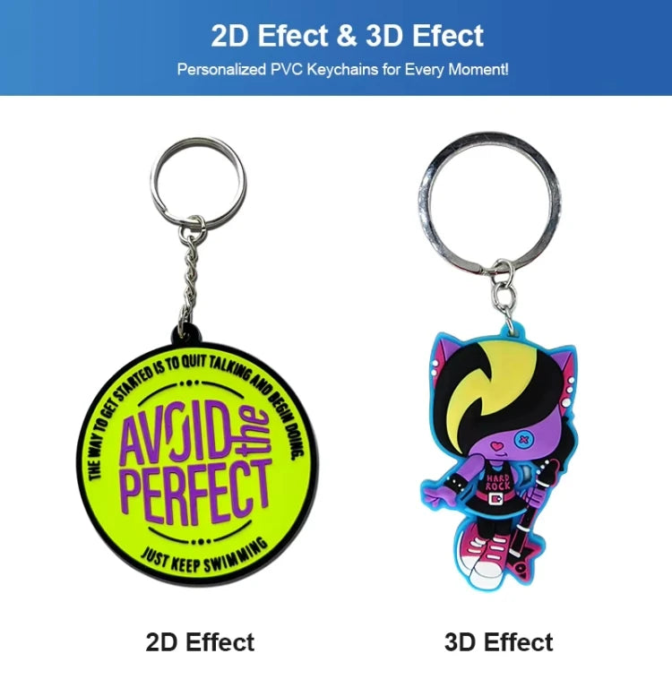 Custom PVC Keychains Customize Soft Rubber Keychain with Design&Logo DIY Silicone Key Personalized Durable PVC Key Chain for Key