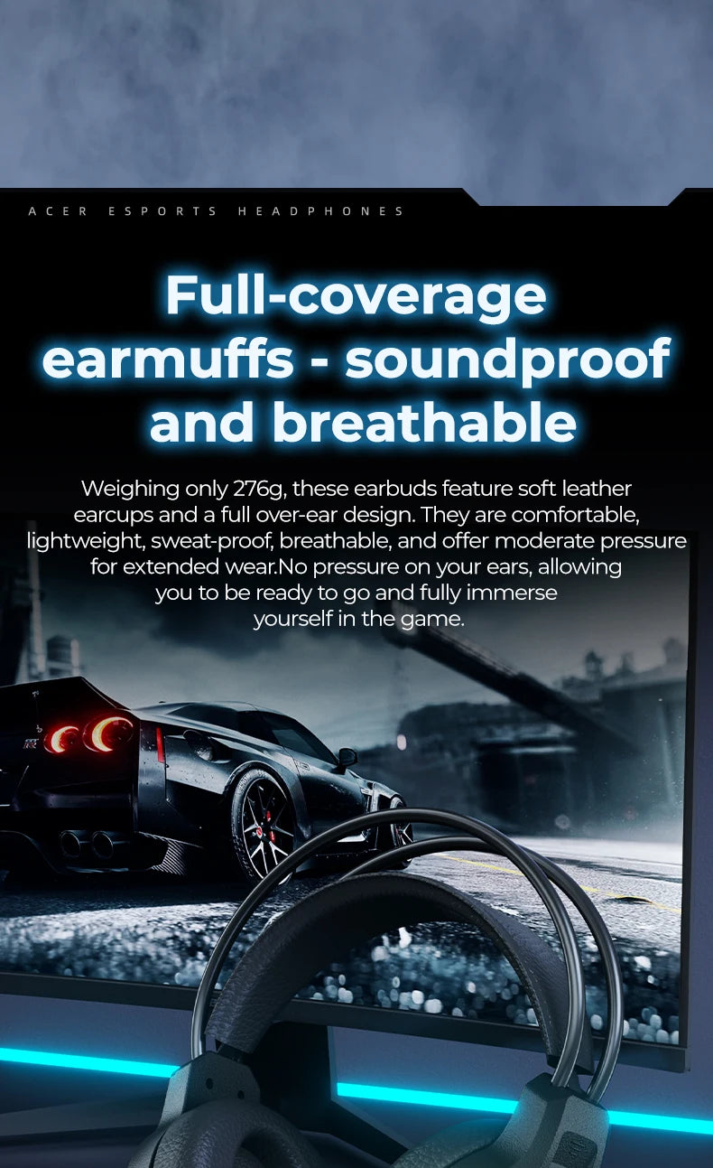 RGB Cool Lighting Wired Earphones Low latency Headphones with Mic Breathable Comfortable Earbuds Surround Sound Effects for Game