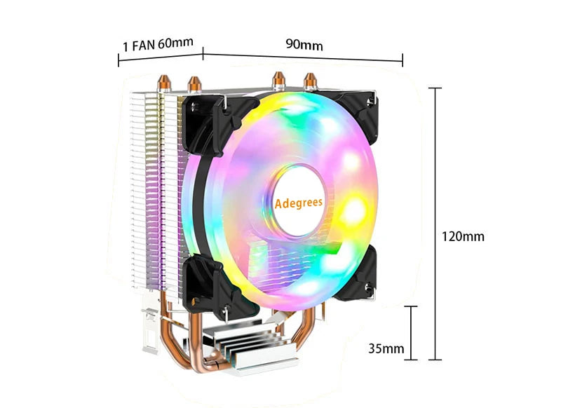 CPU Air Cooler X79 X99 3Pin PWM 4Pin Quiet Processor Cooling Fan For Intel LGA 1151 1155 1200 1700 2011 AMD AM3 AM4 PC Radiator