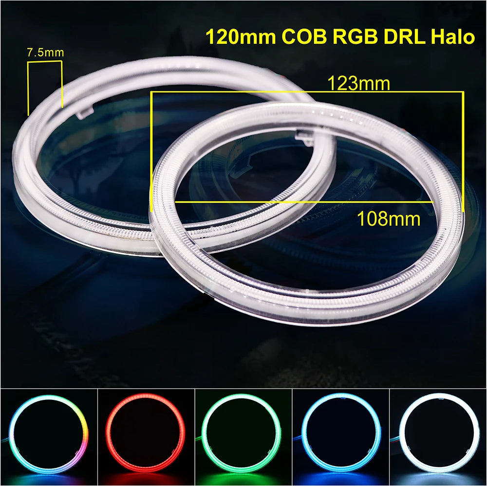 Car Headlight COB Angel Eyes Halo Rings Daytime Running Lights Fog Lights Retrofit Accessories COB Halo Rings Fog Lights COB LED
